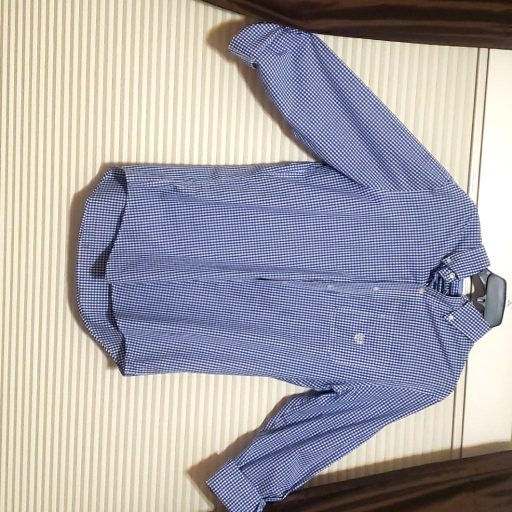 Blue plaid Chaps dress shirt